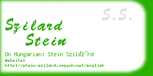 szilard stein business card